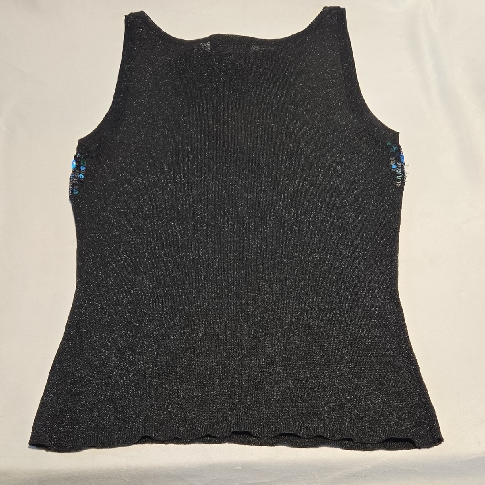 Vintage Passport Black Sequin Tank Top - Picture 5 of 10
